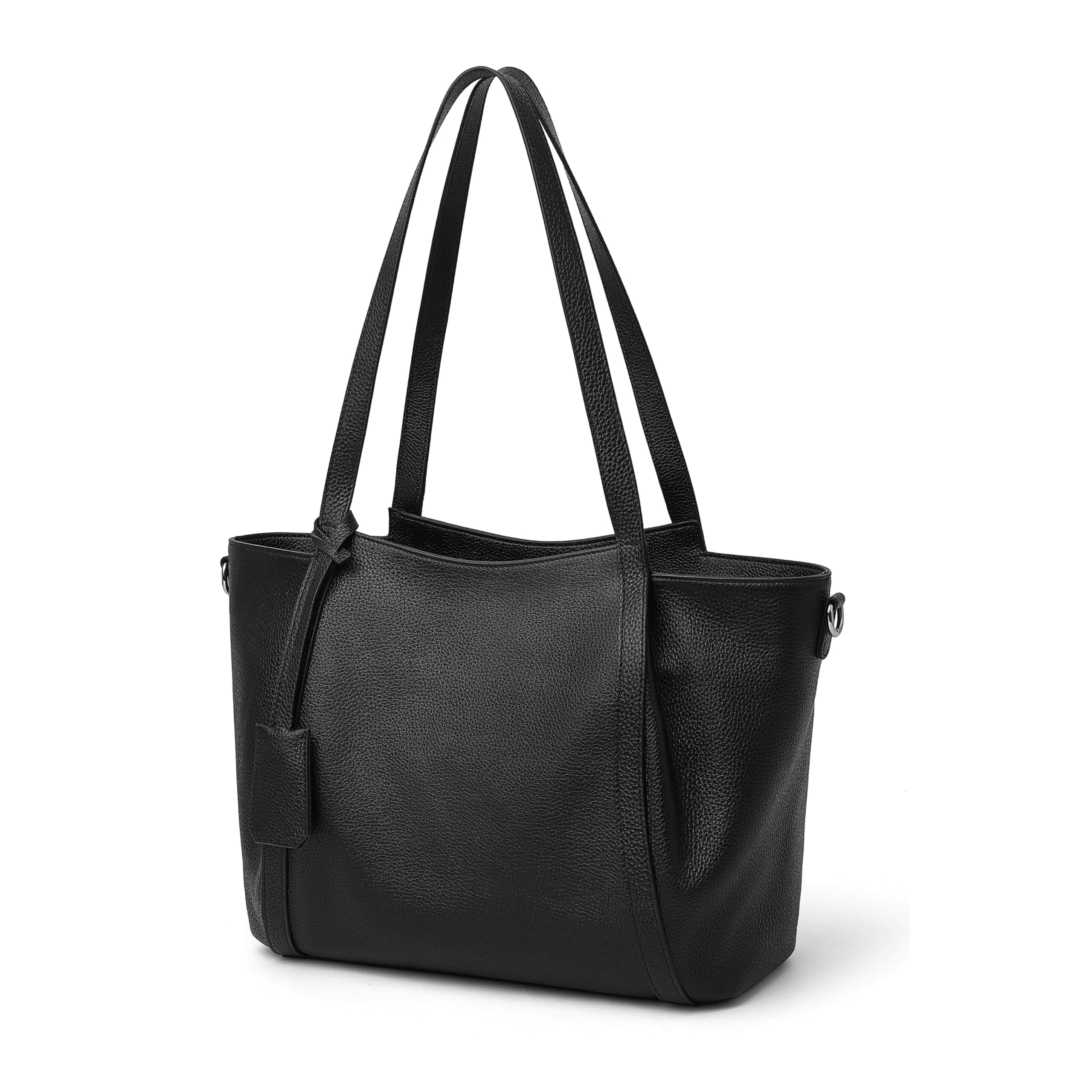 DAILANDO Genuine Leather Tote Bag for Women Large Top Handle Shoulder Purse Full Grained Cowhide Leather Handbags with Compartment, Soft and Lightweight , for Shopping Travel Work Party Daily Use
