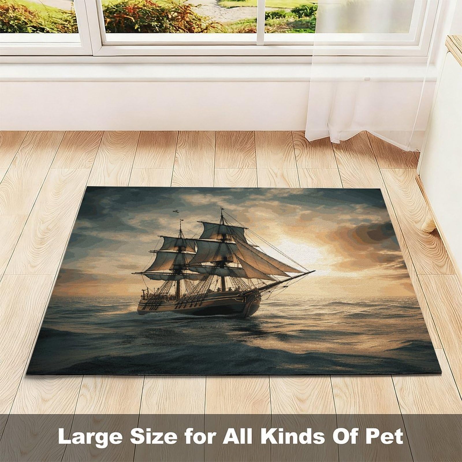 Tapis de nourriture pour chat - Antidérapant - Facile à nettoyer pour la nourriture et l'eau - 61 x 81,3 cm