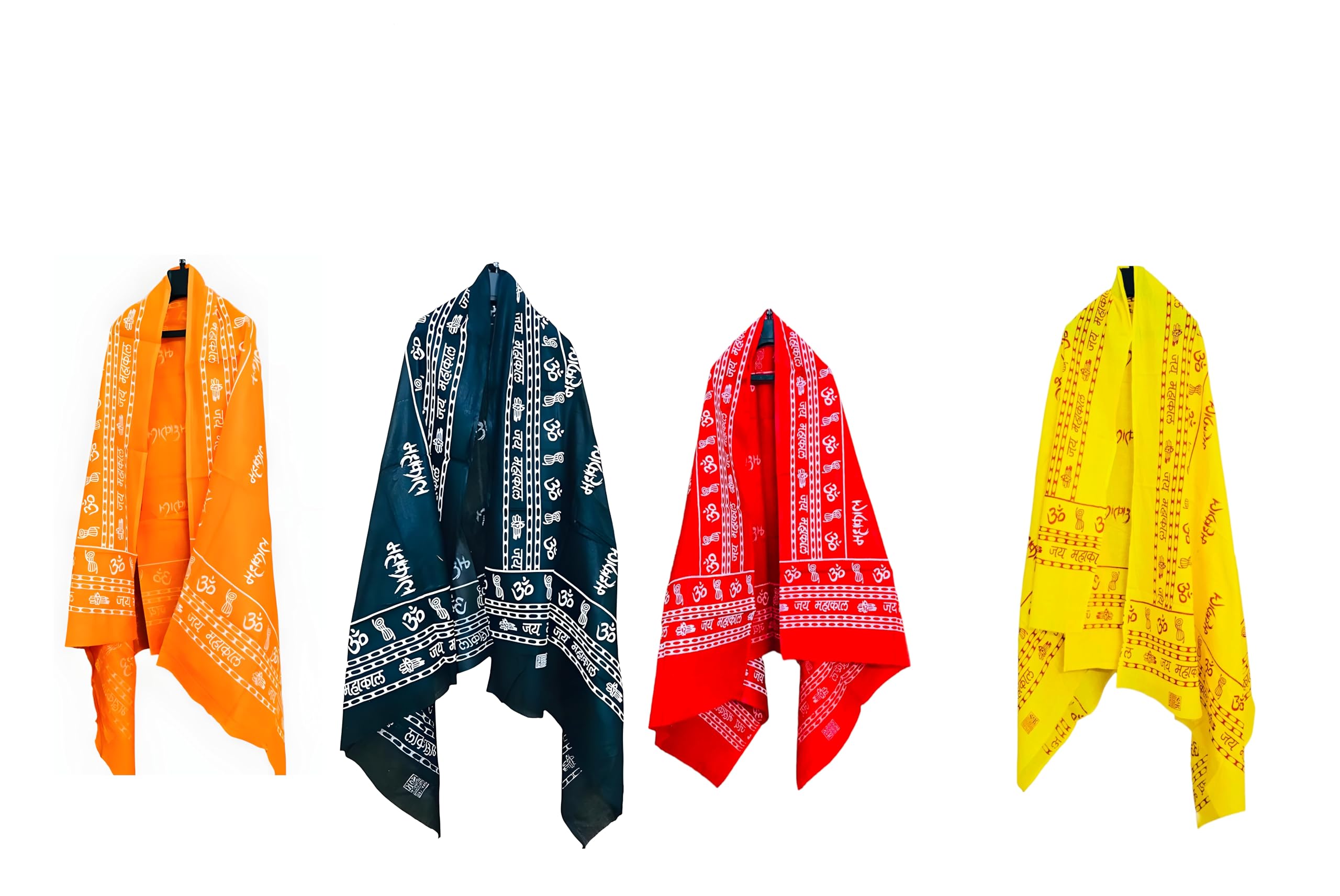 Desi Legacy Mahakal Printed Cotton Stole, scaf, gamcha, Dupatta men and women (1.80 Mtr x 0.91 Mtr) Pack of 4-image-16