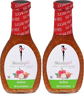 Skinnygirl Fat-Free Salad Dressing, Sugar-Free Italian, 8 Ounce (Pack of 2)