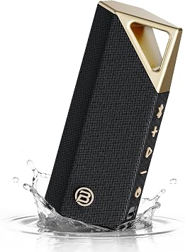 BUGANI Portable Bluetooth Speaker, 28W Powerful Stereo Sound, Bluetooth 5.4, Auracast Multi-Speaker Party Mode, IPX7 Waterproof, Built-in Mic, USB-C, 15H Playtime for Home, Outdoor, Travel Gray