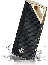 BUGANI Hi-Res Bluetooth Speaker, Bluetooth Speaker, 12 Hours Playtime, Portable Speaker with Subwoofer for Jazz, Outdoor Speaker for Camping, Beach and Party, Gold