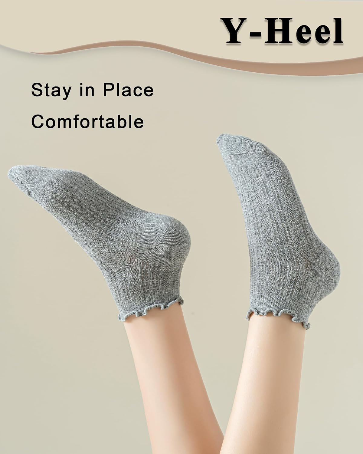 Mcool Mary Womens Cotton Ankle Socks, 6 Pack | Ruffle, Cotton, Frilly, Breathable, Knit Lettuce Trim, Dress Socks,cute socks for women