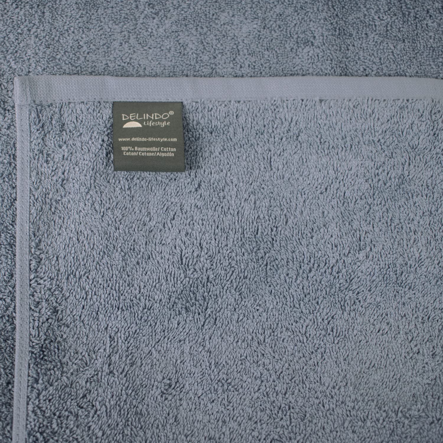 Delindo Lifestyle Asciugamano da sauna Colares, 80 x 200 cm, blu, XXL per uomo e donna