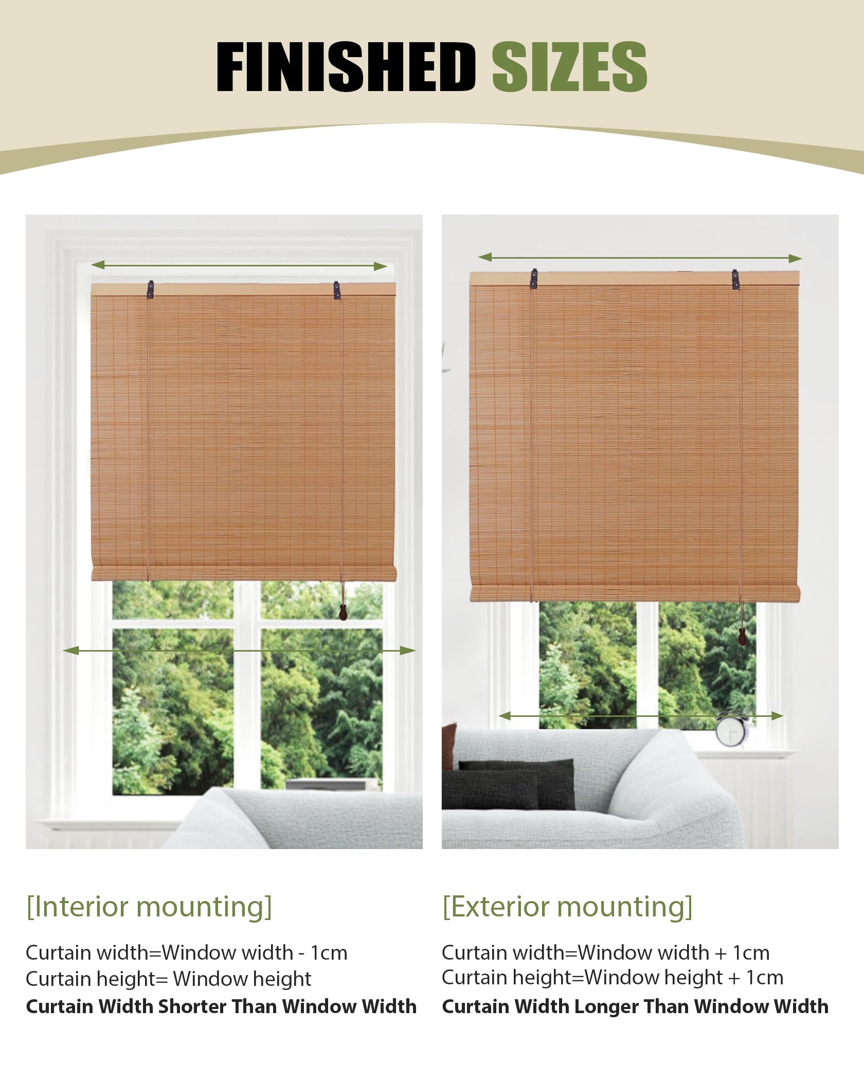 FoundGo Bamboo Blinds No drilling - Image 4