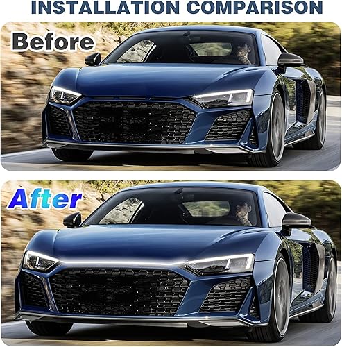 Miniatura 2 de Tira de luces LED para el capó del automóvil faros delanteros flexibles de 5971 pulgadas impermeables tira de luces LED para el capó del automóvil