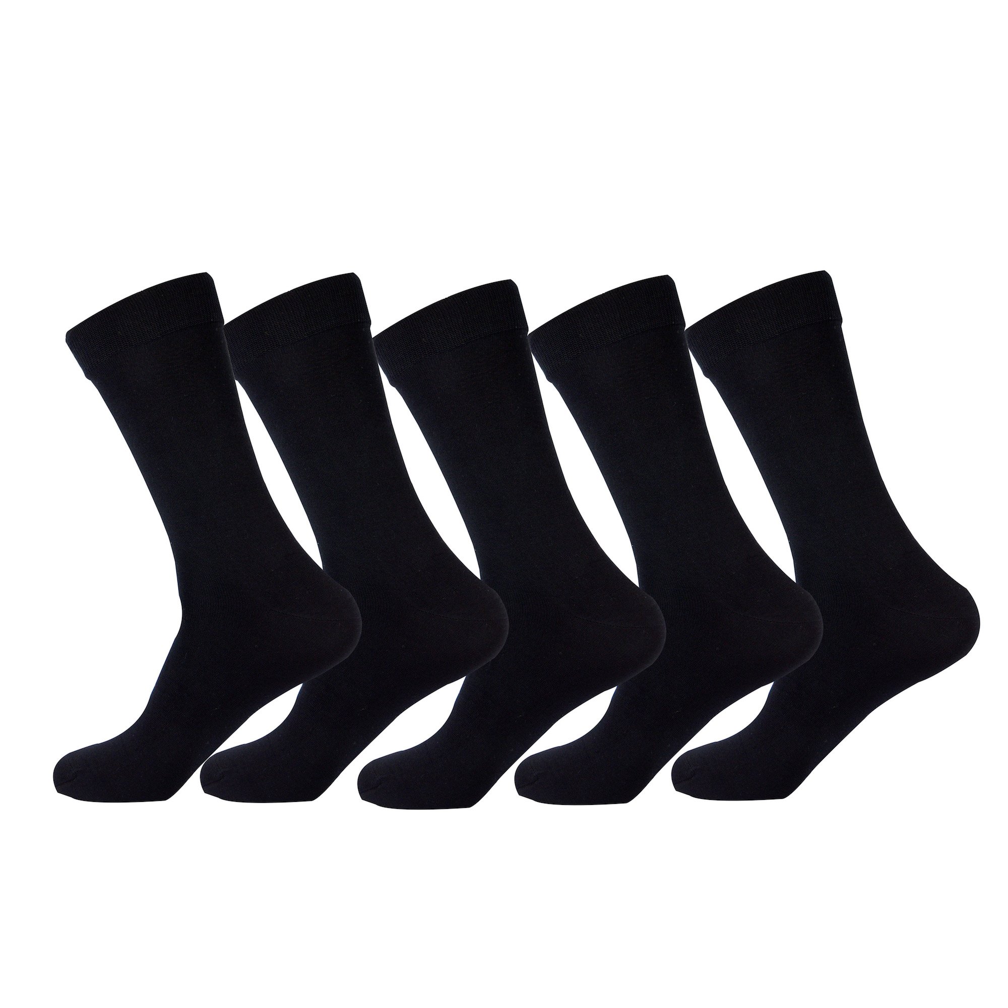 Jasmine Silk Men's Black Five Pairs Pure Silk Socks Evening Socks Thermal Socks