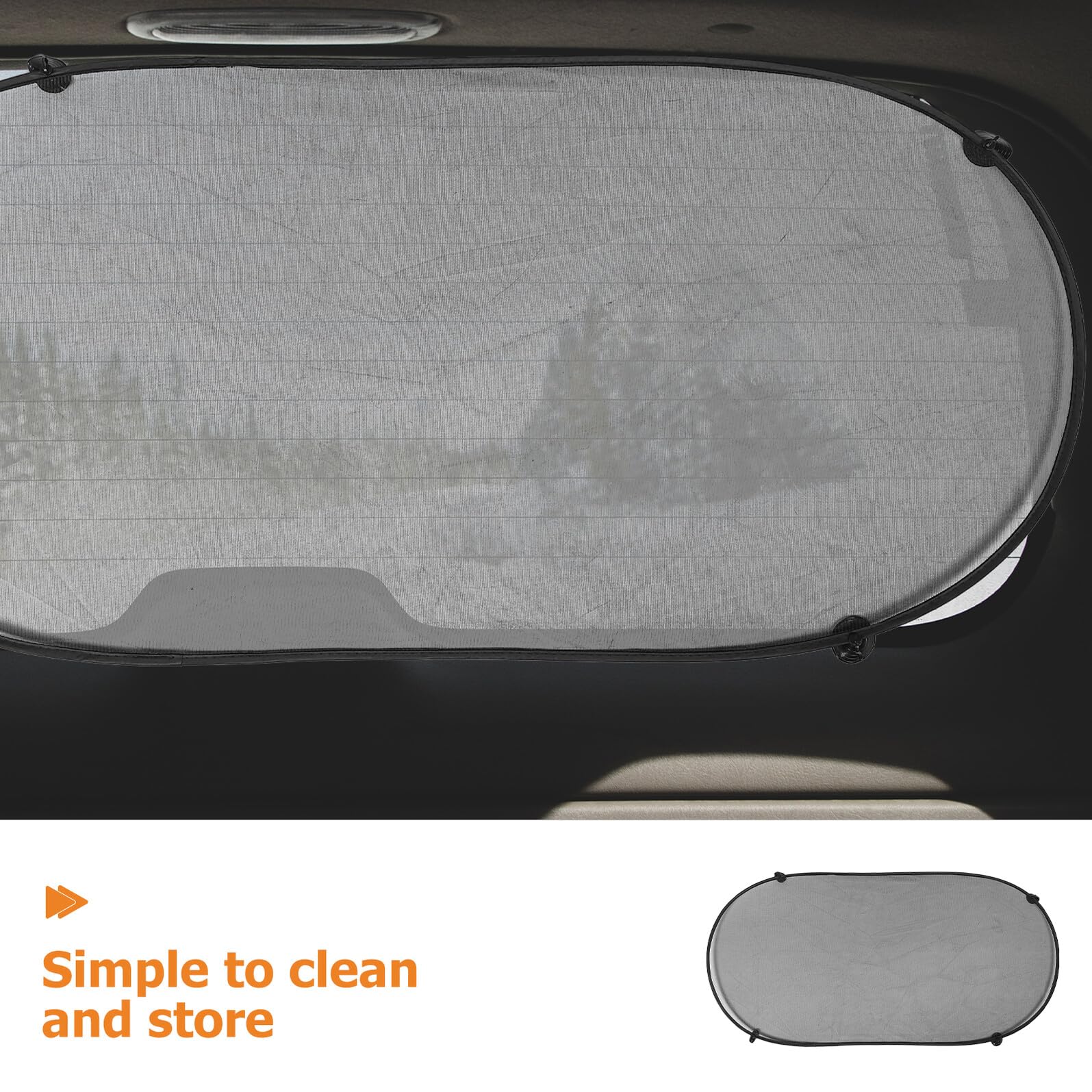 Healeved Parasole per Finestrini Auto 6 Pezzi Rete con Ventose Protezione UV Tendine Parasole Lunotto Posteriore Copertura Privacy per Suv Camion Viaggi