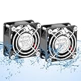 WDERAIR Small 60mm x 25mm DC 12V Brushless IP67 Waterproof High Speed Electric Cooling Fan for DIY Ventilation Projects 2 Pack