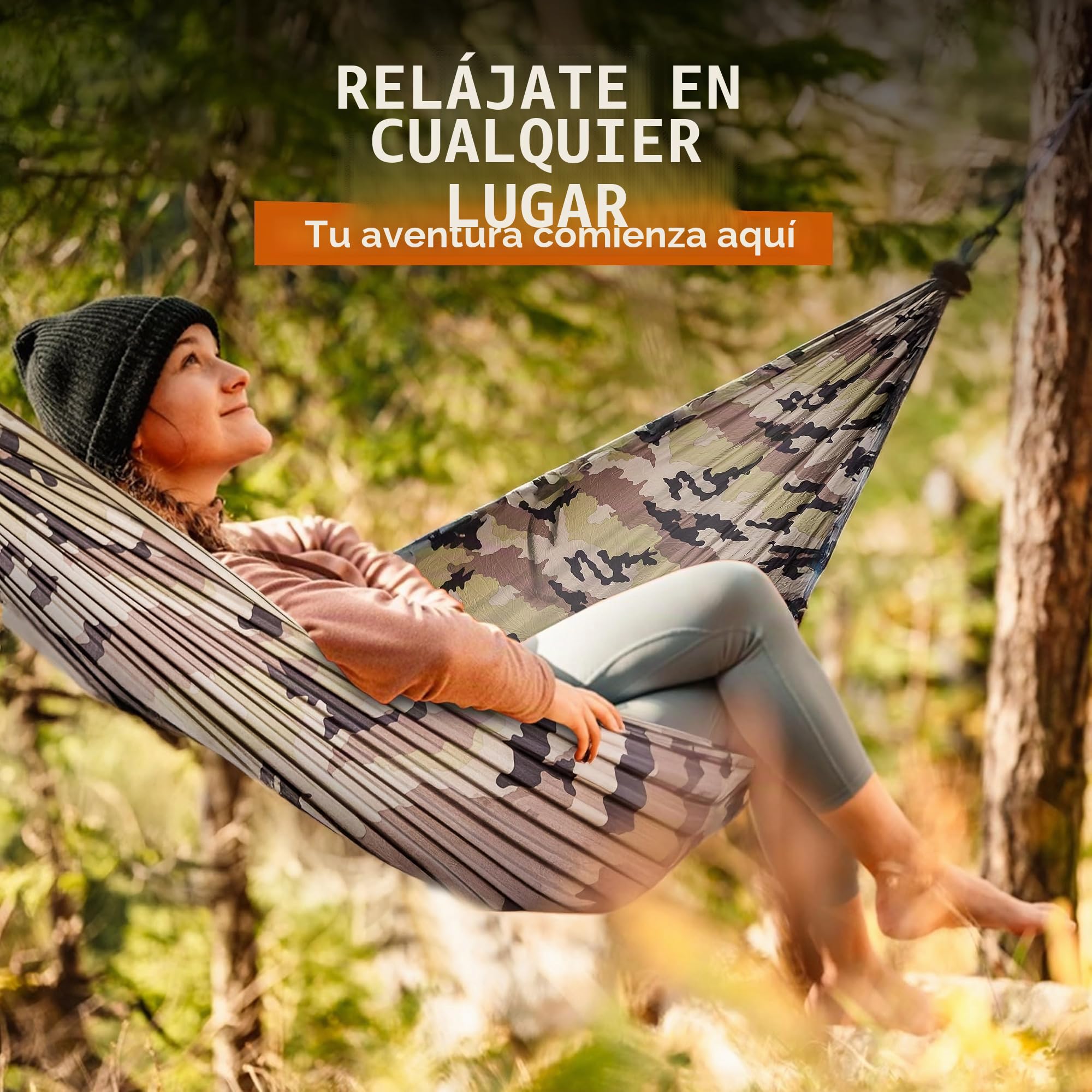 Hamaca Ligero Incluido Completo Set de Colgar Algo I 275x140cm I Chinchorro por Jardin, Ocio, Outdoor, Caminar, Acampar