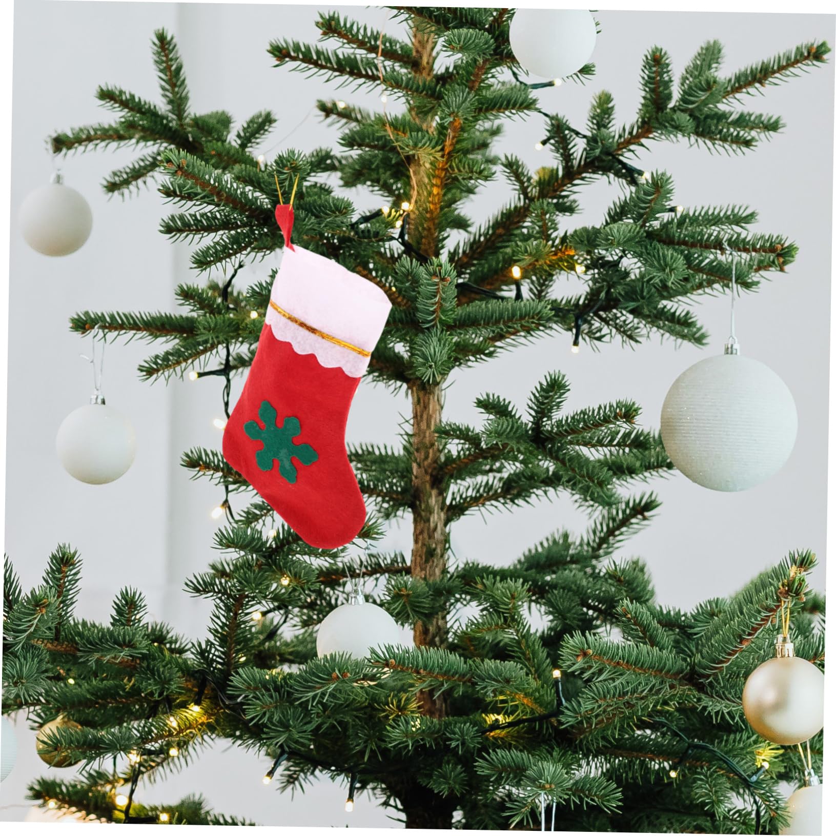 PRETYZOOM 2 Sätze Weihnachtsstrumpf Goodie Bag Mini-weihnachtsstrümpfe Weihnachtsdekoration Weihnachts-mini-socken Kleine Hessische Taschen Ornamente Strümpfe Weihnachten Stoff Stück * 2