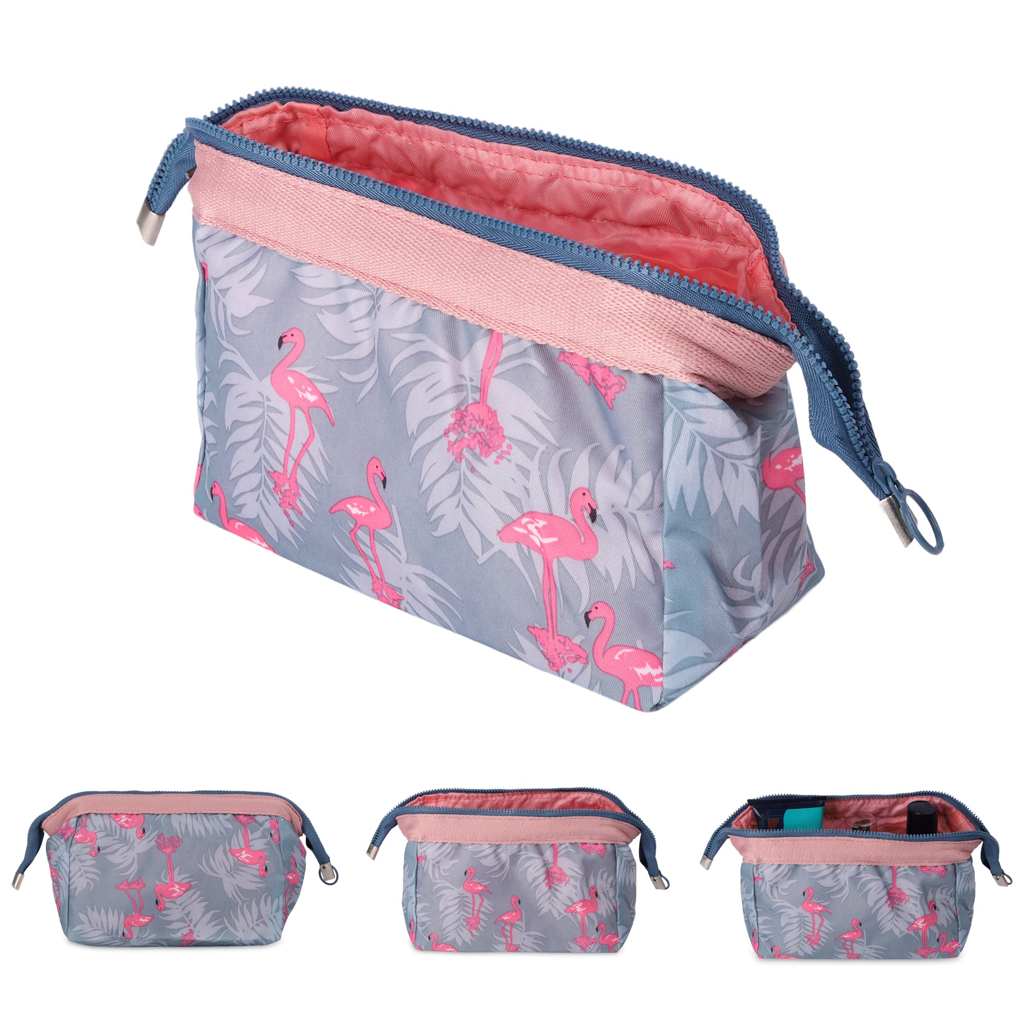 NFI essentials Canvas Stylish Casual Makeup Pouch For Women, Cosmetic Pouches For Storage Of Make Up Kit Organiser, 9 Cms, Multi-image-24