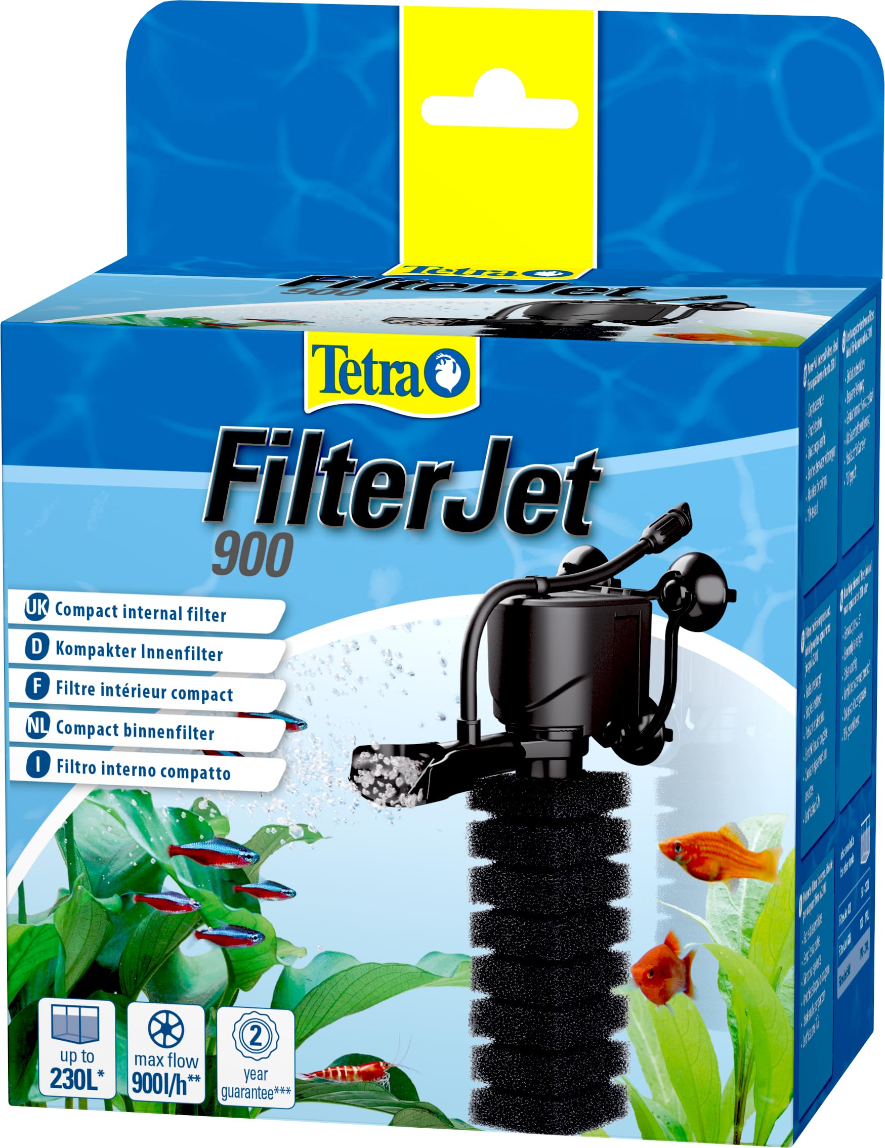 Tetra FilterJet 900 - Filtro Interior de Acuario con oxígeno oxigenado, Filtro para acuarios de hasta 230 l