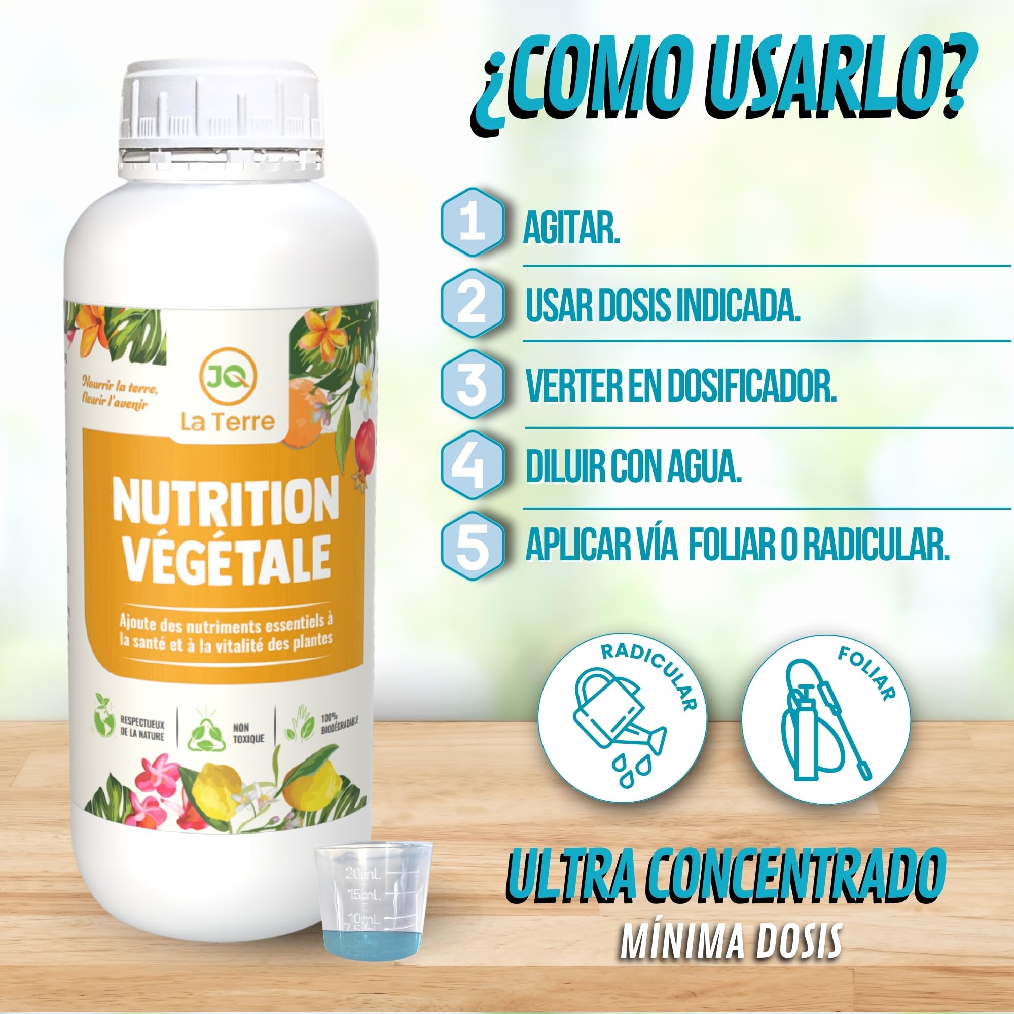 AZUFRE PARA PLANTAS DE 1 LITRO con Nitrógeno y Potasio azufre liquido para tomateras, induce defensas de las plantas contra hongos mejora resistencia de la planta, acción preventiva y curativa