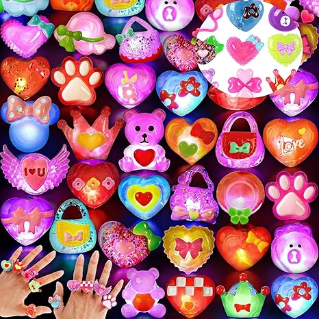 Anelli Luminosi LED Per Feste - 24 Pezzi Con Effetto Fluorescente Per Halloween E Carnevale - Foto 3