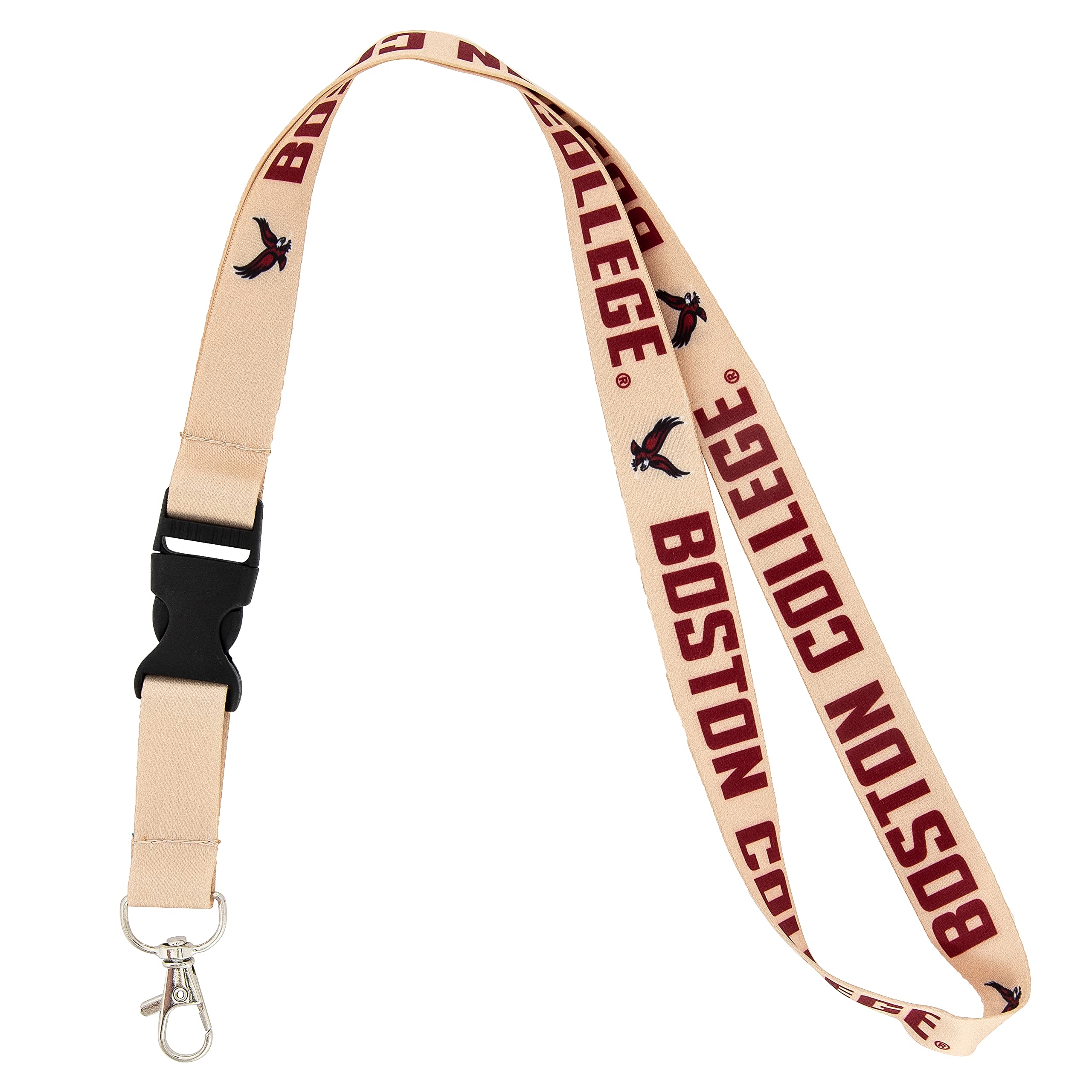 Desert Cactus Boston College Lanyard Car Keys ID Badge Holder Keychain Detachable Breakaway Snap Buckle (Gold), Multicolored, Default