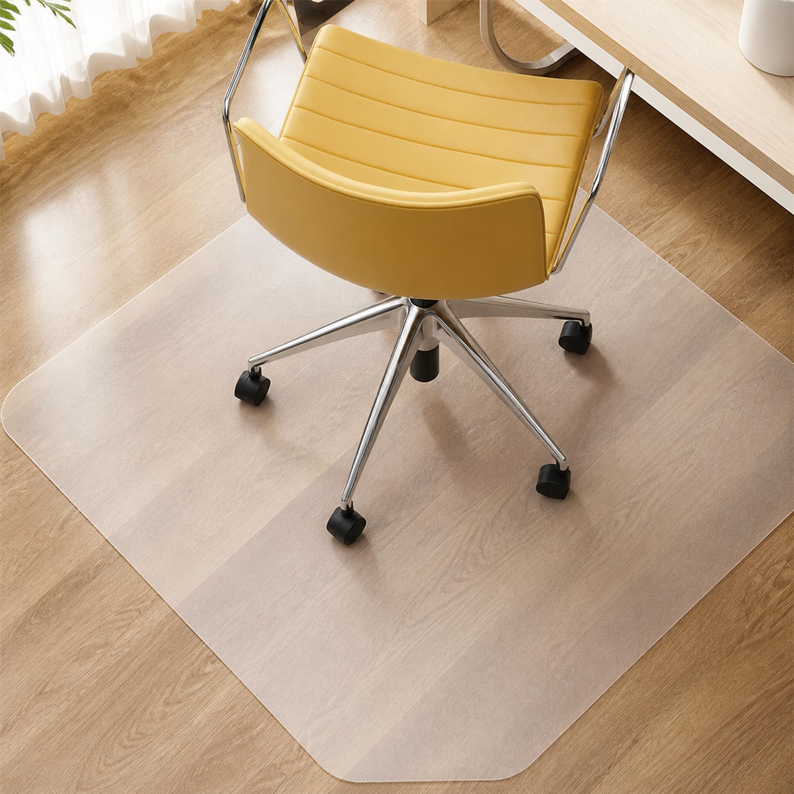 Tappetino Protezione Pavimento,Tappetino Salvapavimento in Plastica Trasparente,Tappetino Trasparente per Sedia Office Tappeto,Facile da Pulire,per Casa e Ufficio