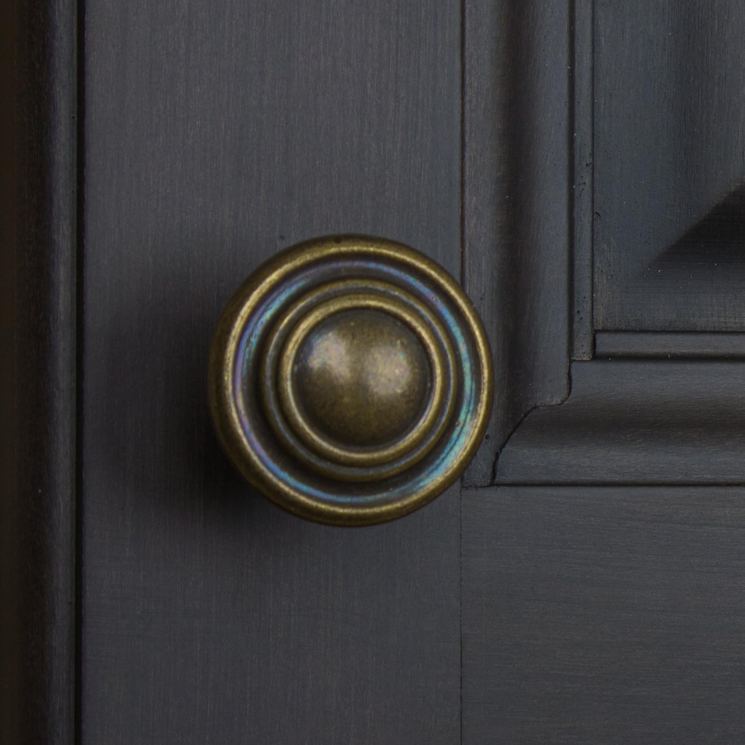 GlideRite Hardware 5415-AB-50 Classic Round Ring Cabinet Knobs, 50 Pack, 1.25", Antique Brass