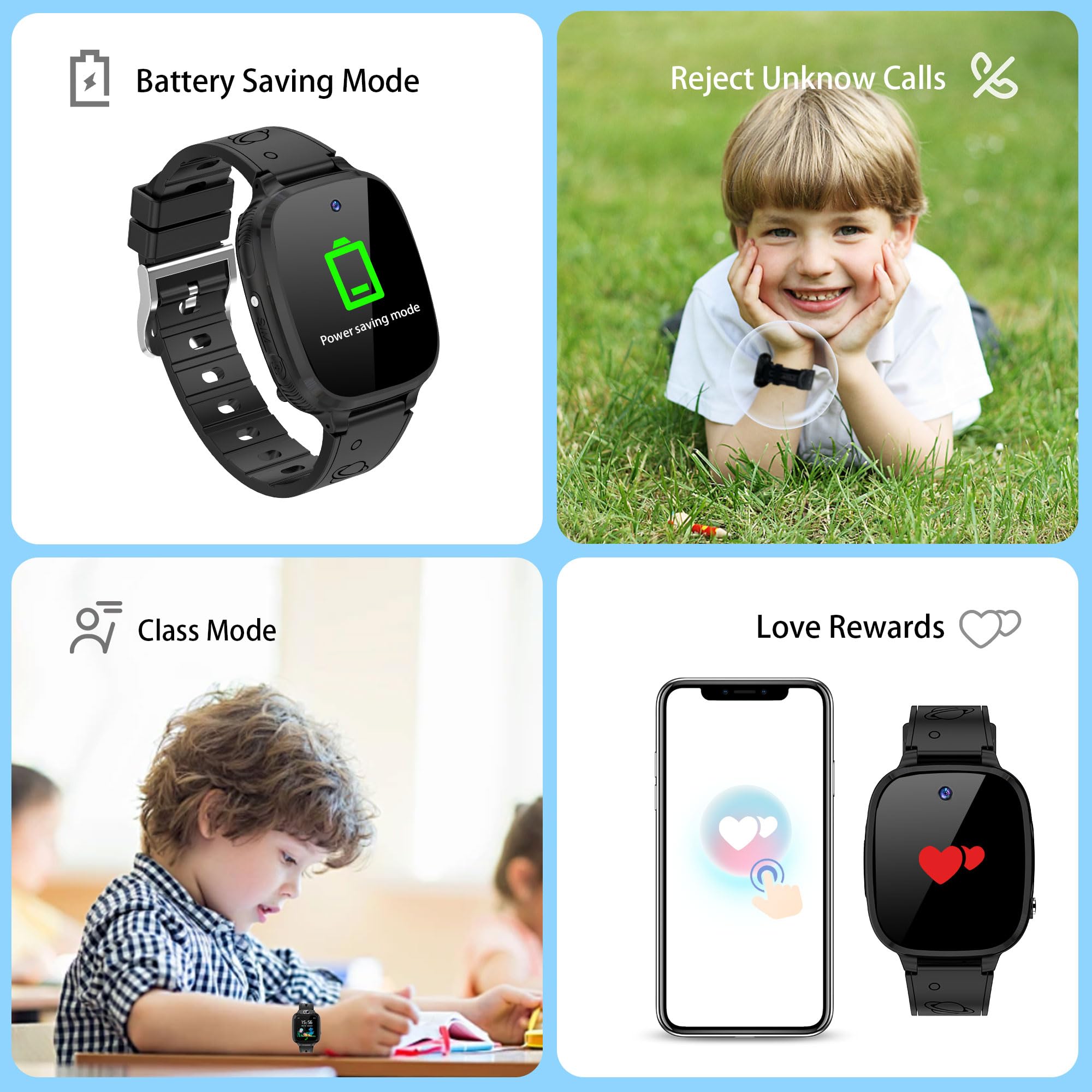 Smartwatch dla Dzieci z GPS Lokalizacja Cyfrowy Gry Telefon Budzik