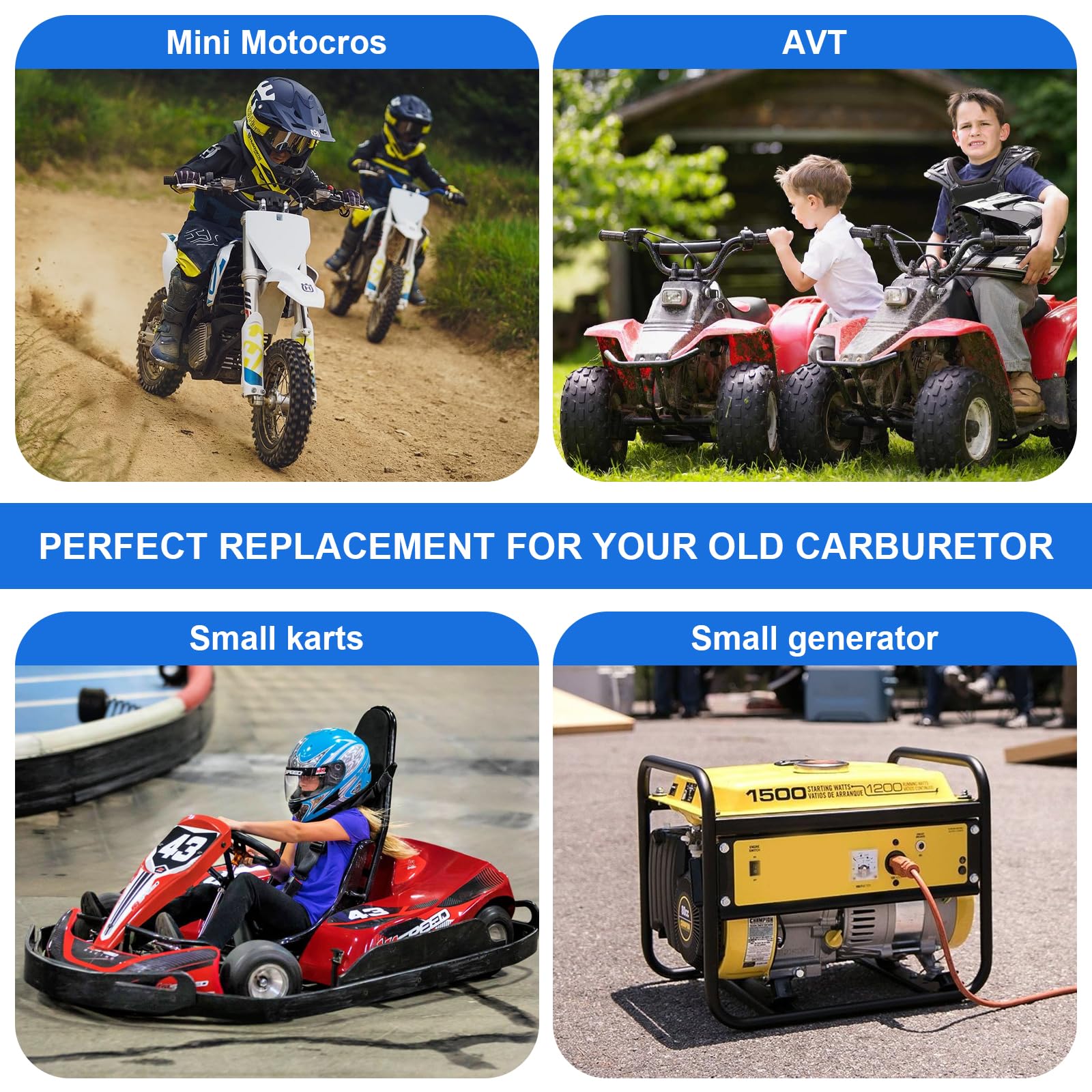 EFUTURETIME Carburatore 49cc con Filtro Aria per Mini Moto a 2 Tempi 47cc - 49cc Carburatore 13mm per Mini Quad Dirt Bike Pocket Bike Moto Bambini