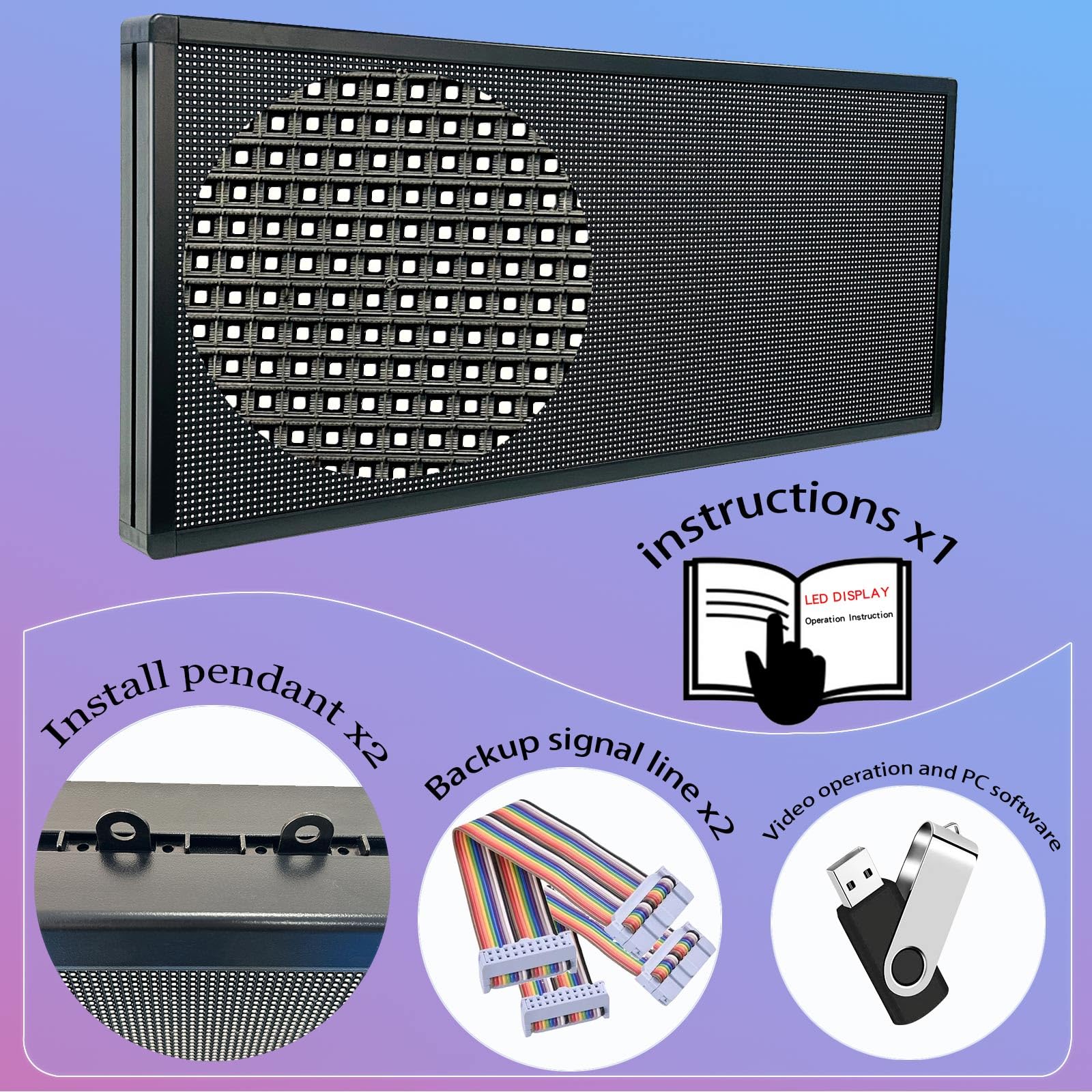 P6 Programmable Led Sign Custom Scrolling Outdoor Digital Signs For  Businesses Display Screen Electronic Message Board Stock Ticker Advertising  Pixel Led Panel Marquee 40