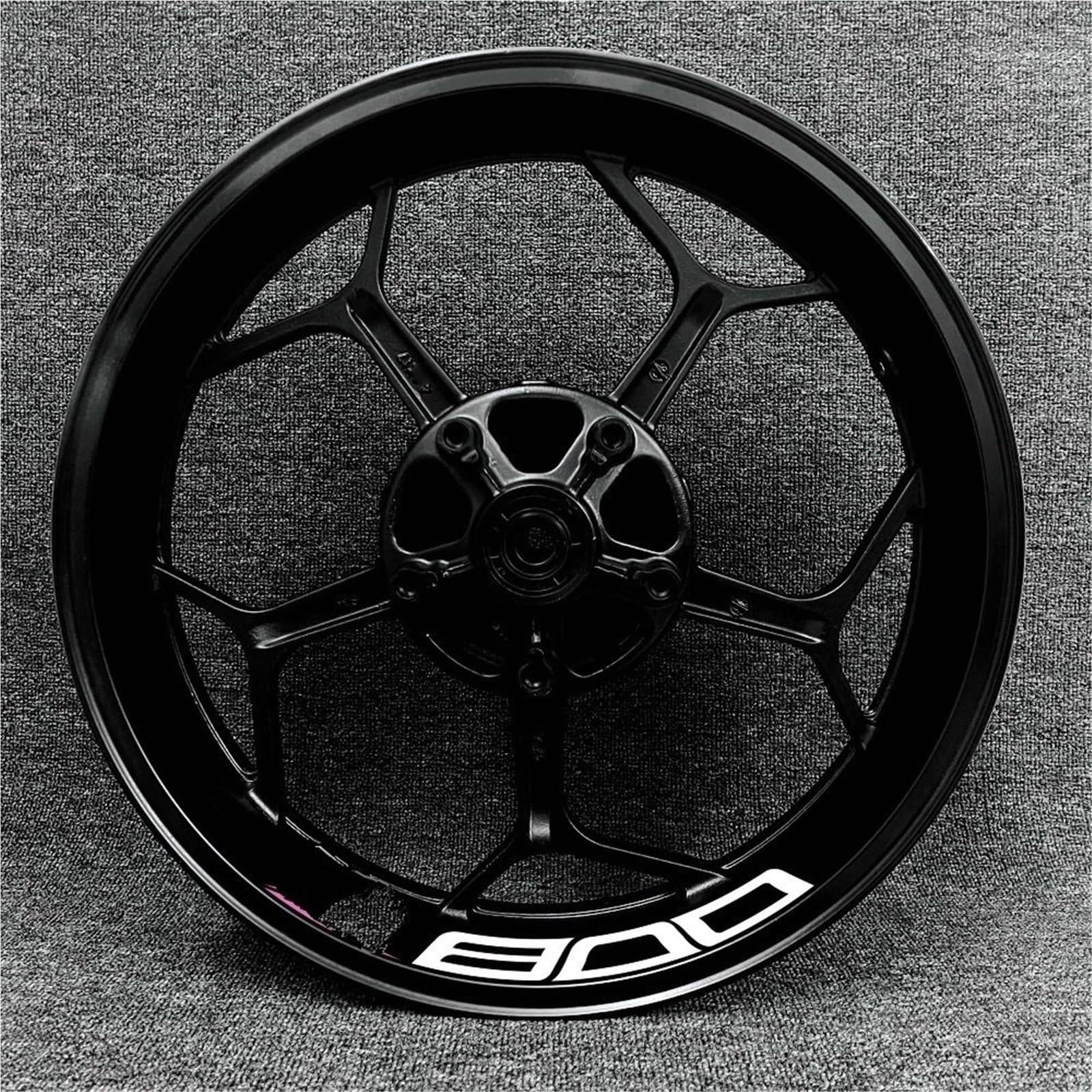 Motorcycle Front and Rear Tire Waterproof Sticker for Kawasaki Z800 Reflective Stripe Rim Set Decal Decorative(Color28)