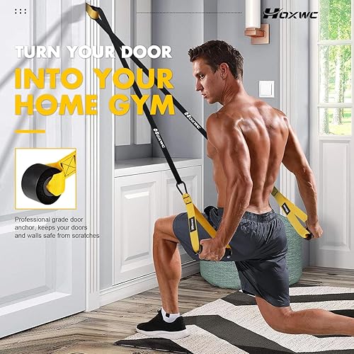 Miniatura 4 de Bandas de resistencia, banda de resistencia resistente con anclaje de puerta, asas, bandas de ejercicio para entrenar hombres y mujeres, ideal para