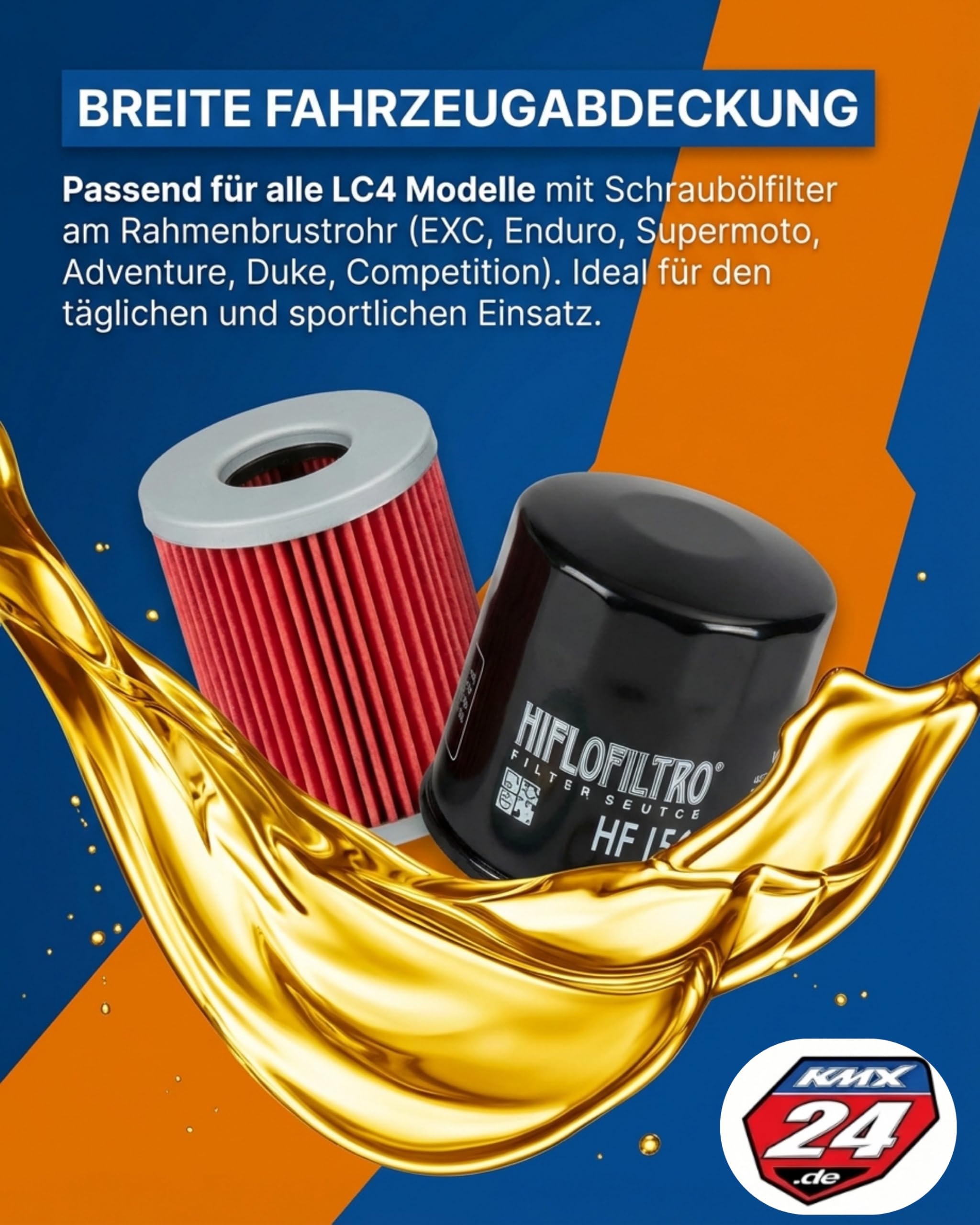 Ölfilter Kit KTM LC4 400 620 625 640 660 EXC Adventure Duke SMC SXC EGS Enduro Supermoto 1995-2007 Motorrad Ölfilter Set mit Dichtungen