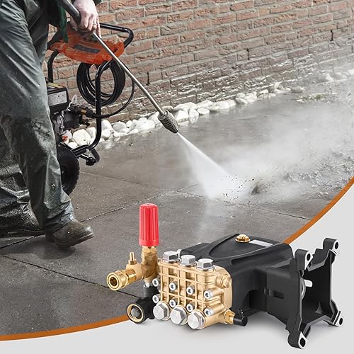 Miniatura 8 de VEVOR Bomba de lavado a presión, émbolo triple horizontal de 1 pulgada, 4200 PSI, 4.2 GPM, kit de bombas de repuesto para lavadora eléctrica con 5