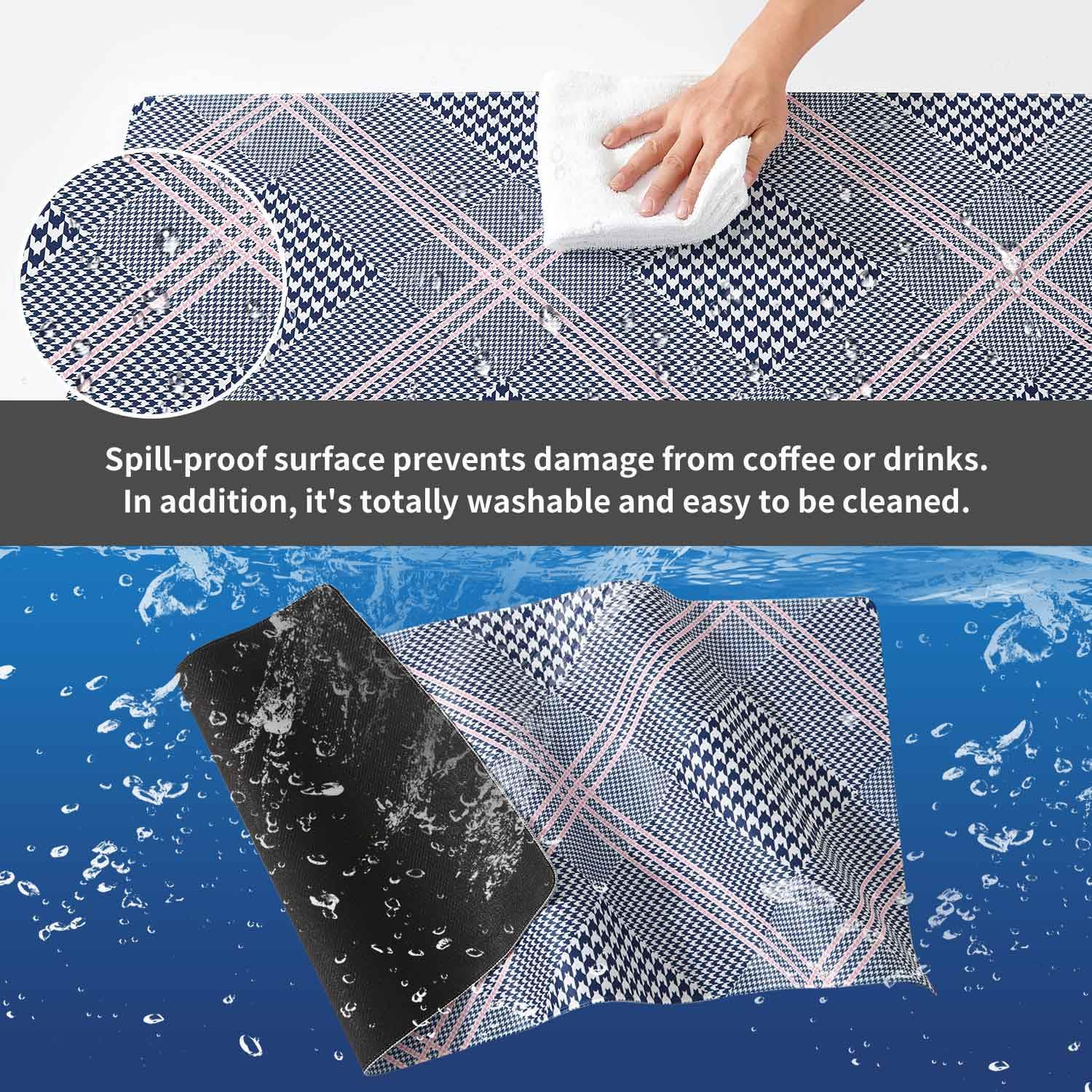 DOBAOJIA Tappetino Mouse Gaming XXXL 900x400mm, Tappetino per Tastiera e Computer, Sottomano da Scrivania Con Superficie Prova di Versamento e Base Antiscivolo