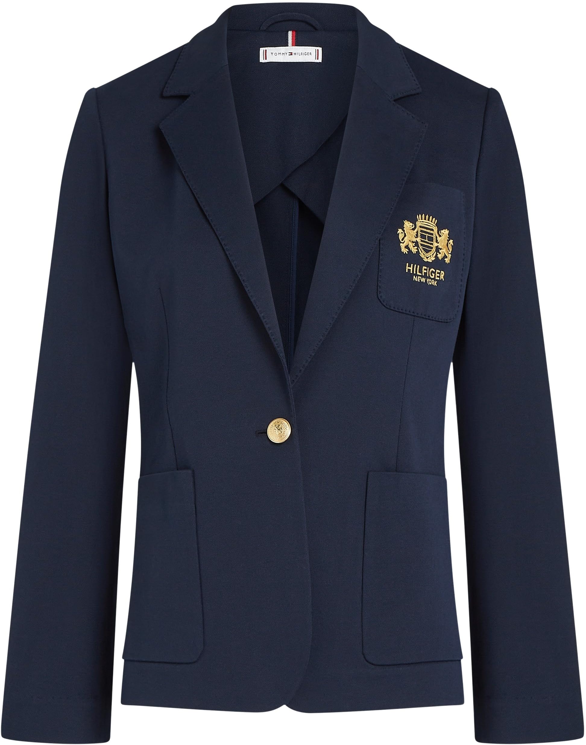 TOMMY HILFIGER DZIANINOWA PIQUE SLIM SB BLAZER WW0WW44744 Kobiety Knitted Pique Slim Sb Blazer Ww0ww44744