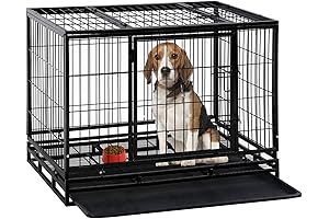 Dog Crate with Pee Tray, Dog Cage for Large Dogs Kennel Pet Playpen