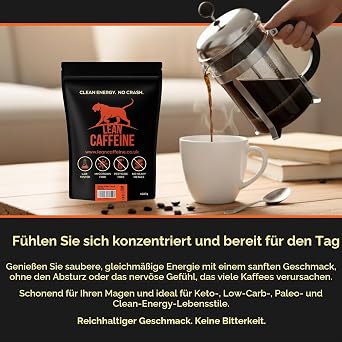 Lean Caffeine Bulletproof Coffee Decaffeinated Coffee Ground - 227 g
