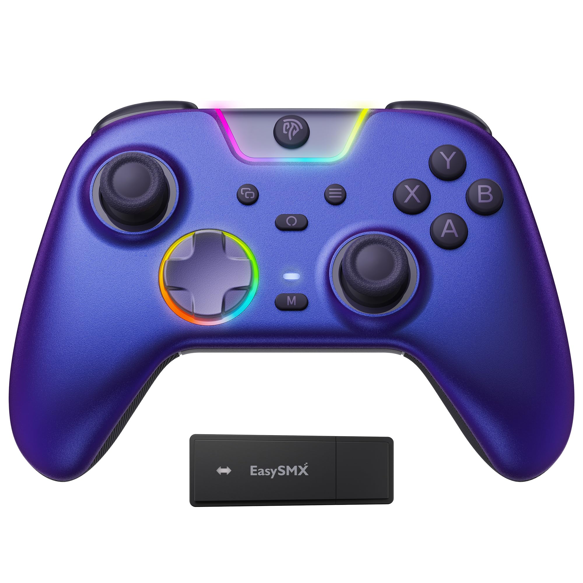 Photo 1 of (missing usb) EasySMX X05Pro Wireless Controller for PC – Ergonomic Skin-Like Grip, Quiet-Touch Low-Noise Buttons, Dual-Mode Impulse Triggers, Hall Joysticks, 2 Programmable Buttons, RGB, 1000mAh Battery – PC/Switch/Android/iOS