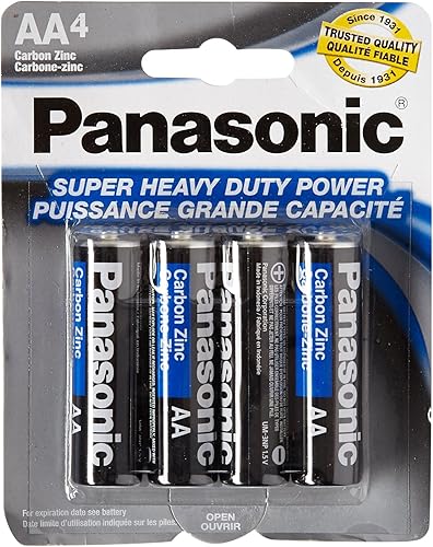 Panasonic 5734 - 16 baterĂas AA sĂşper resistentes, de carbono, zinc, doble A, 1.5 V, color negro (paquete de 16) Panasonic 5734 - 16 baterĂas AA sĂşper resistentes, de carbono, zinc, doble A, 1.5 V, color negro (paquete de 16)