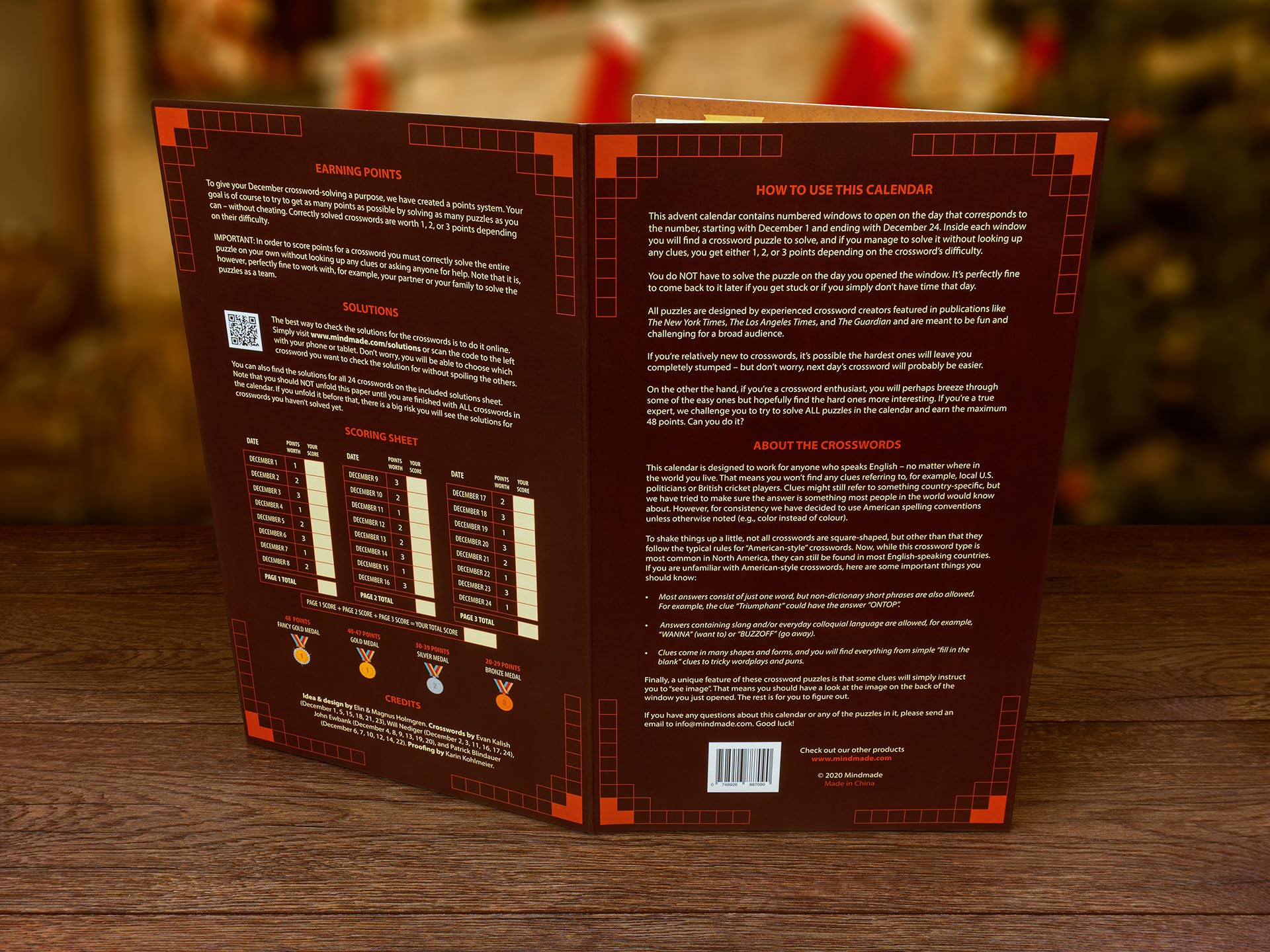 El calendario de Adviento para los amantes de los crucigramas – Volumen 1
