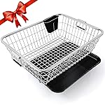 TEX-RO Utensils Basket Drainer & Dish Drainer Basket for Kitchen/Utensil Stand for Kitchen/Dish Drying Rack with Drainer/Bartan Stand(Size- 56x43x23 CM/Chrome Finish)