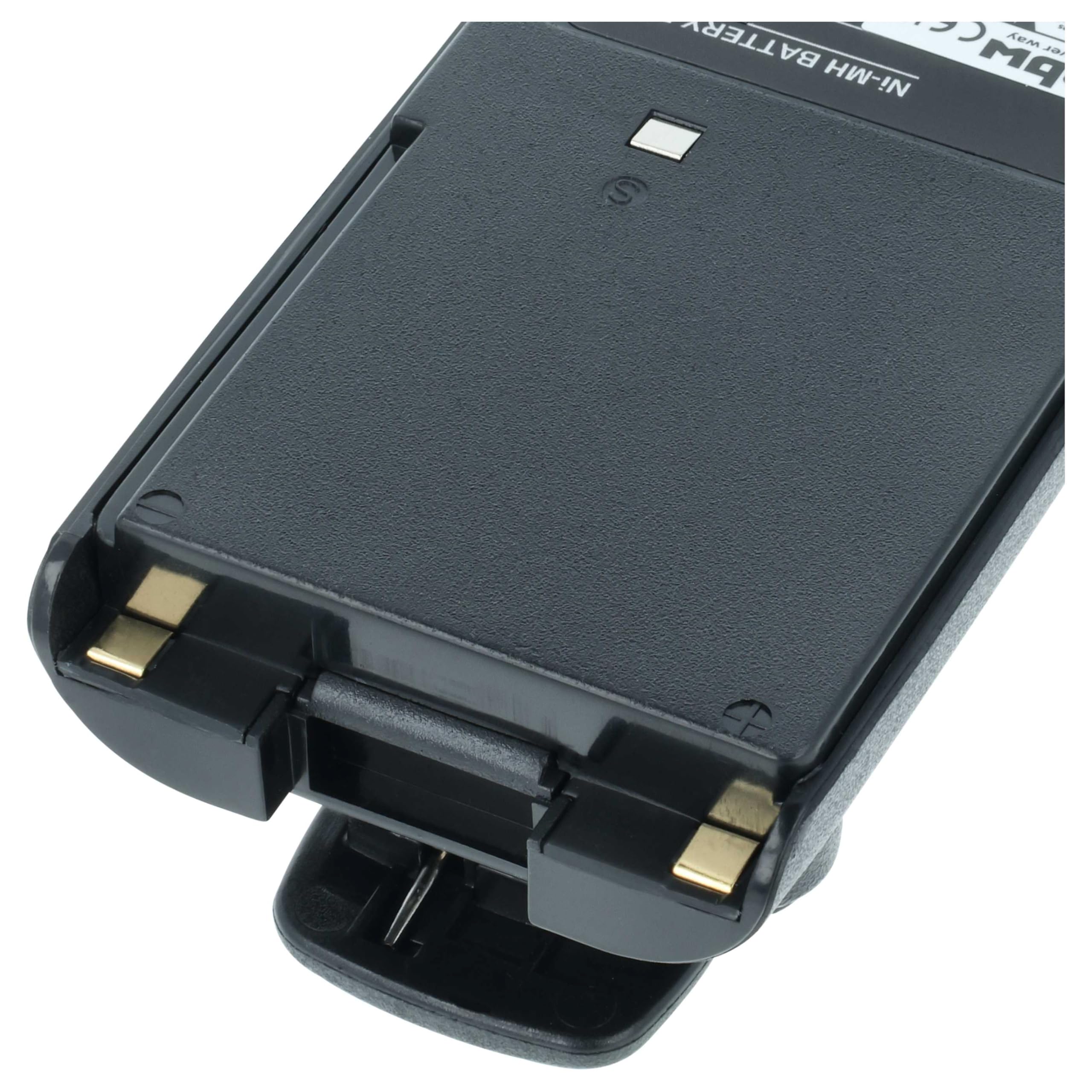 vhbw batteria compatibile con Icom IC-A24, IC-F11, IC-F11BR, IC-A6, IC-A6E, IC-A24E radio (2500mAh, 7,2V, NiMH) + clip