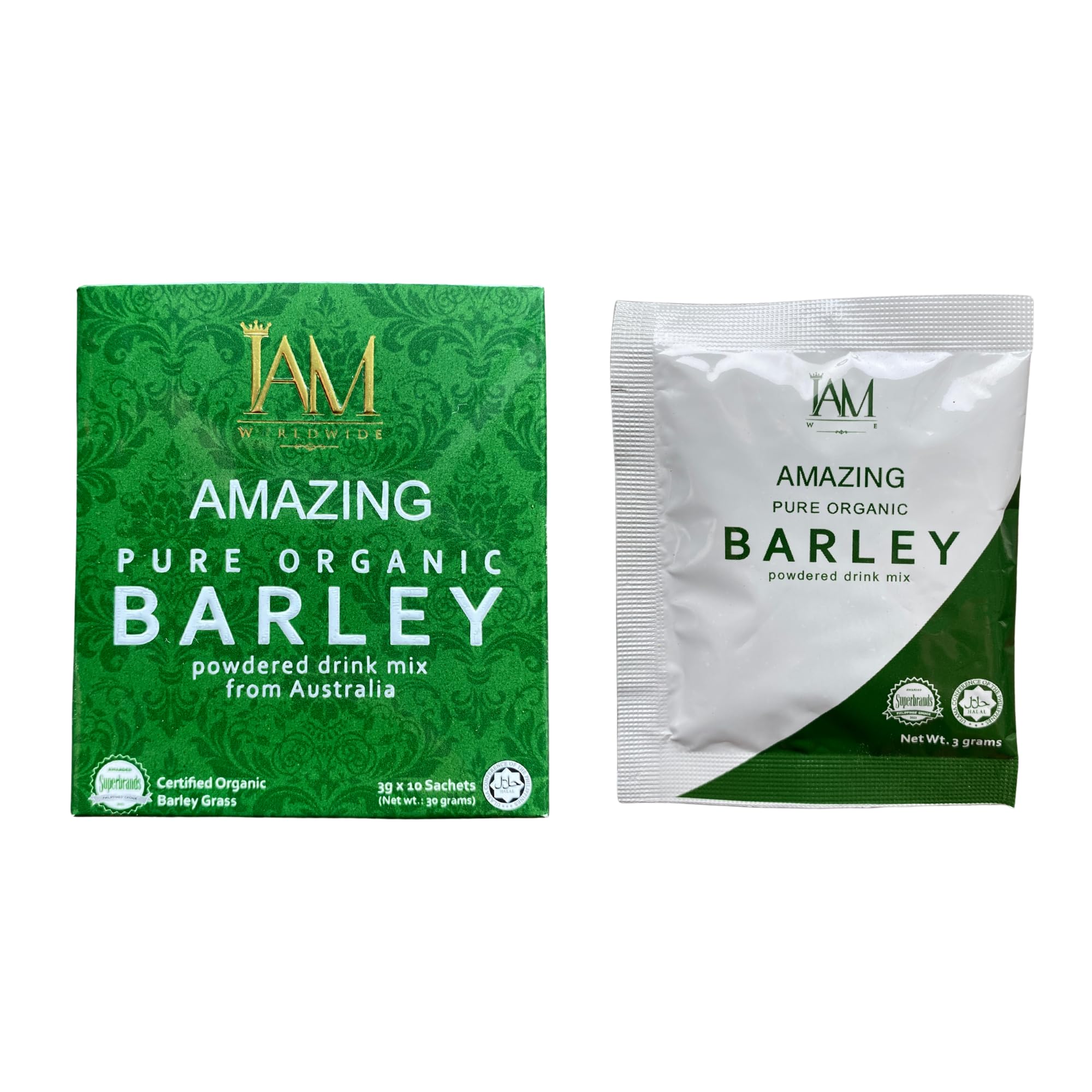 Original I AM Amazing Pure Organic Barley Powdered Drink Mix from