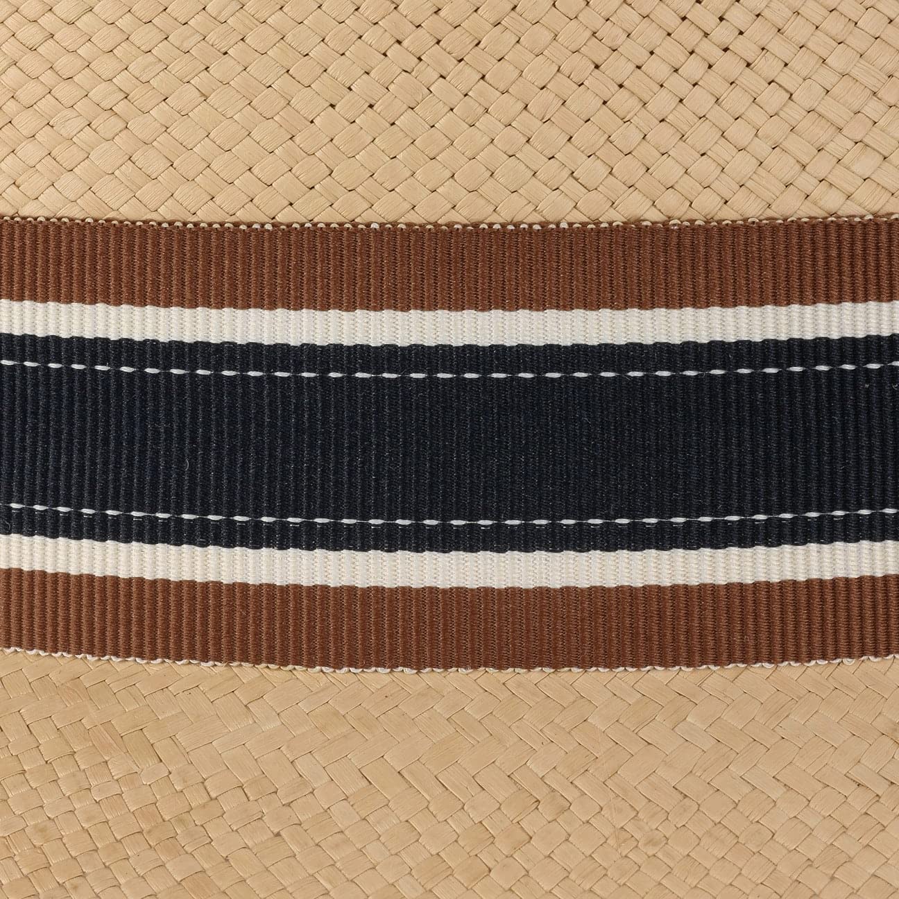 Lierys Laferty Chapeau Trilby Panama Paille Bande Reps Multicolore Unisexe Printemps Ete