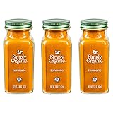 Simply Organic Ground Turmeric Root, 2.38 Ounce, Distinct Aroma, Ginger & Pepper-Like Flavor, Kosher, Non GMO (Pack of 3) Ground Turmeric 2.38 Ounce (Pack of 3)