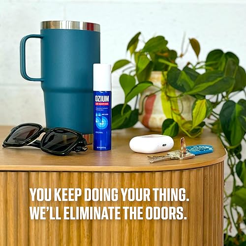 Miniatura 7 de Ozium . Desinfectante de aire y eliminador de olores para hogares, automóviles, oficinas y más, esencia al aire libre, 0.8 onzas (paquete de 6) (el