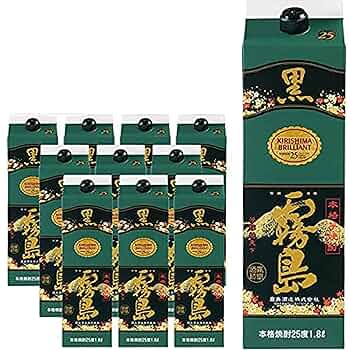 10本セット‼️黒霧島25度　1800ml❤️ Amazon.co.jp: 霧島酒造 [10本セット] 本格 芋焼酎 黒霧島 (くろ