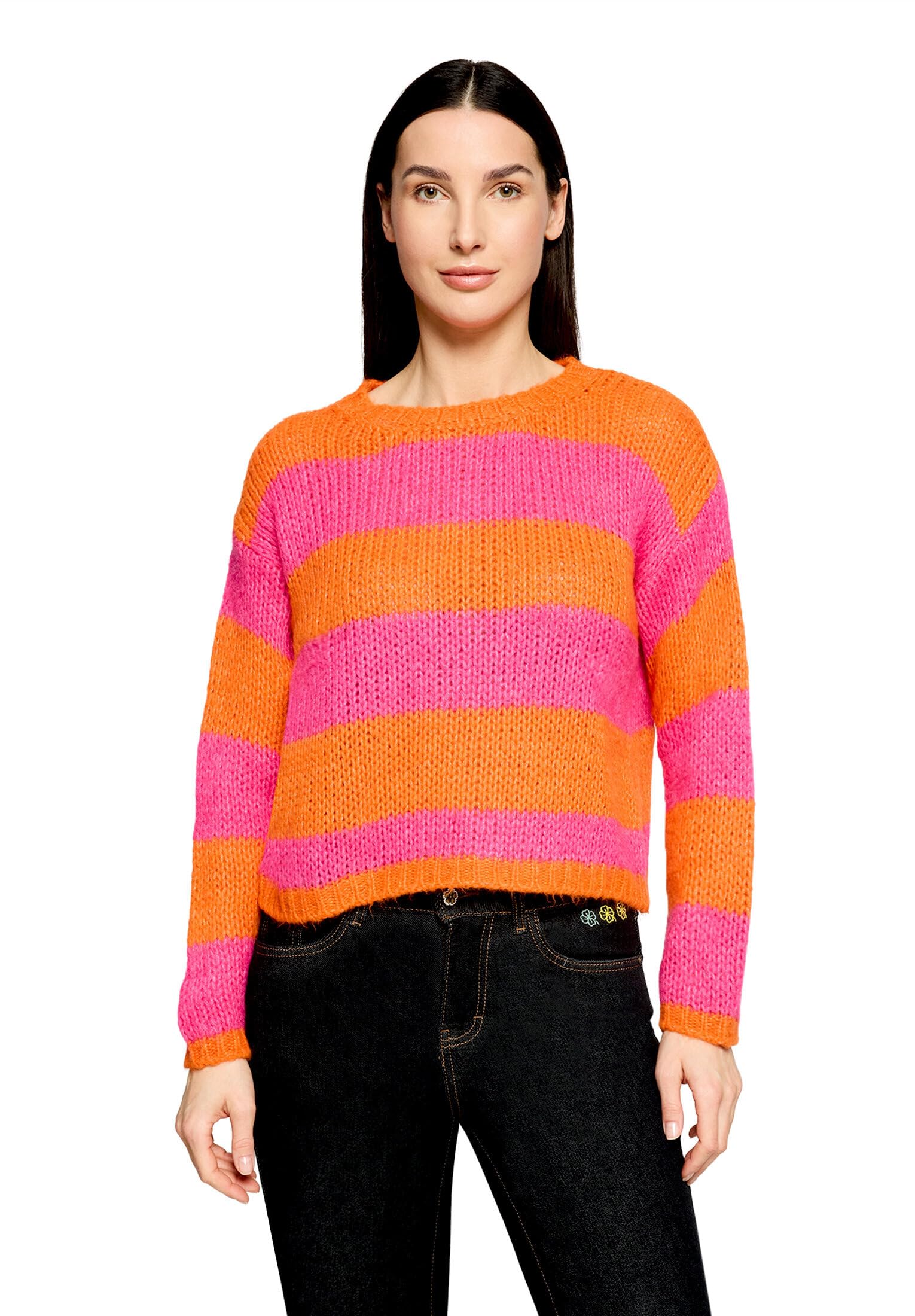 Cartoon Damen Strickpullover mit Rundhalsausschnitt