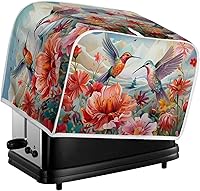 Vista 14 de Marbling Butterfly Print 2 Slice Toaster Dust Cover, Kitchen Small Appliance, Anti Dust and Fingerprint Bread Machine Cover
