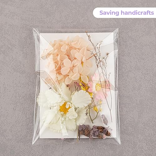 Miniatura 5 de Frametory, Bolsas de plástico transparente sin ácidos de 13 716 pulgadas x 19 14 pulgadas, fundas transparentes autosellantes para empacar ropa,