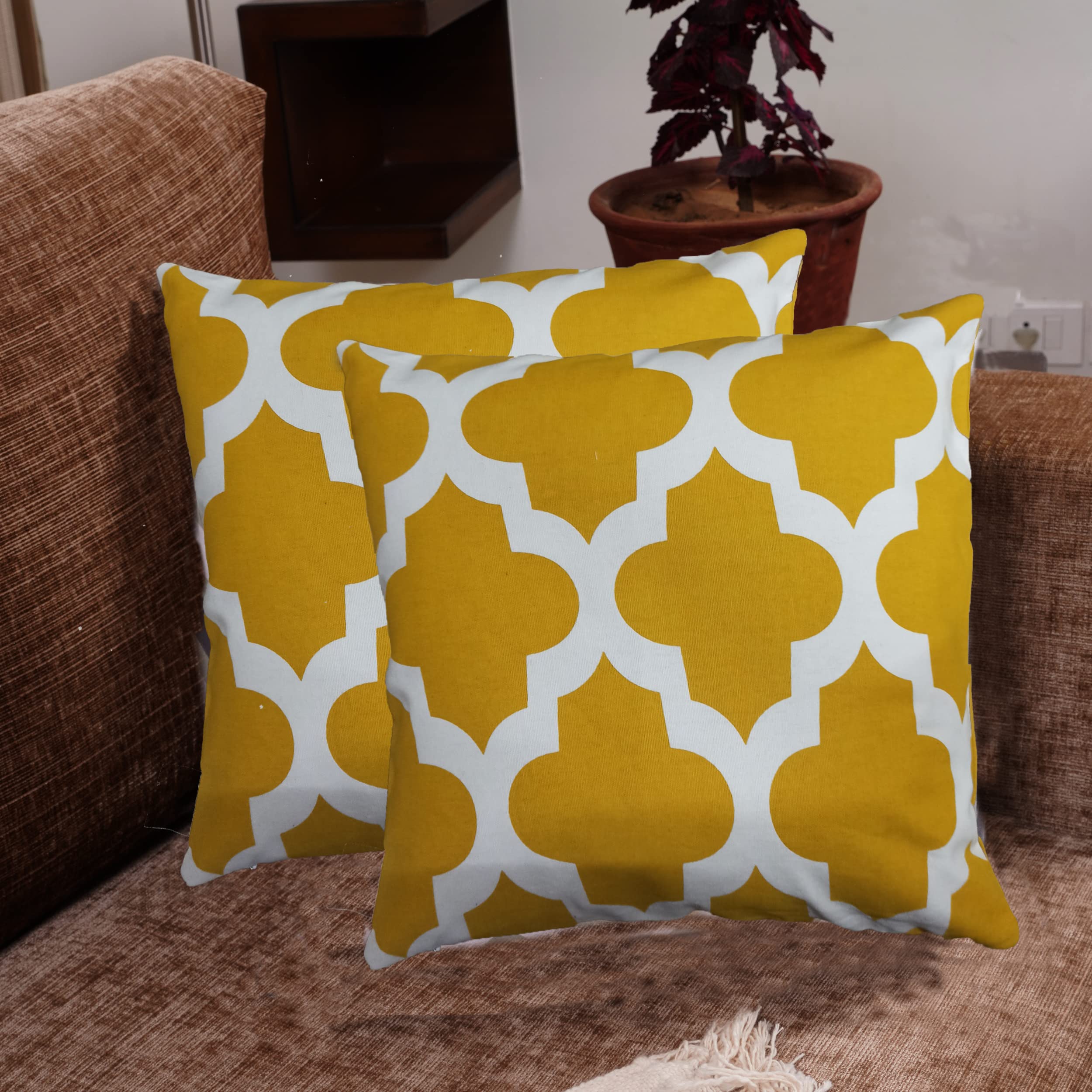 Homemonde Pack Of Cotton Cushion Covers 24 X 24 Desertcart