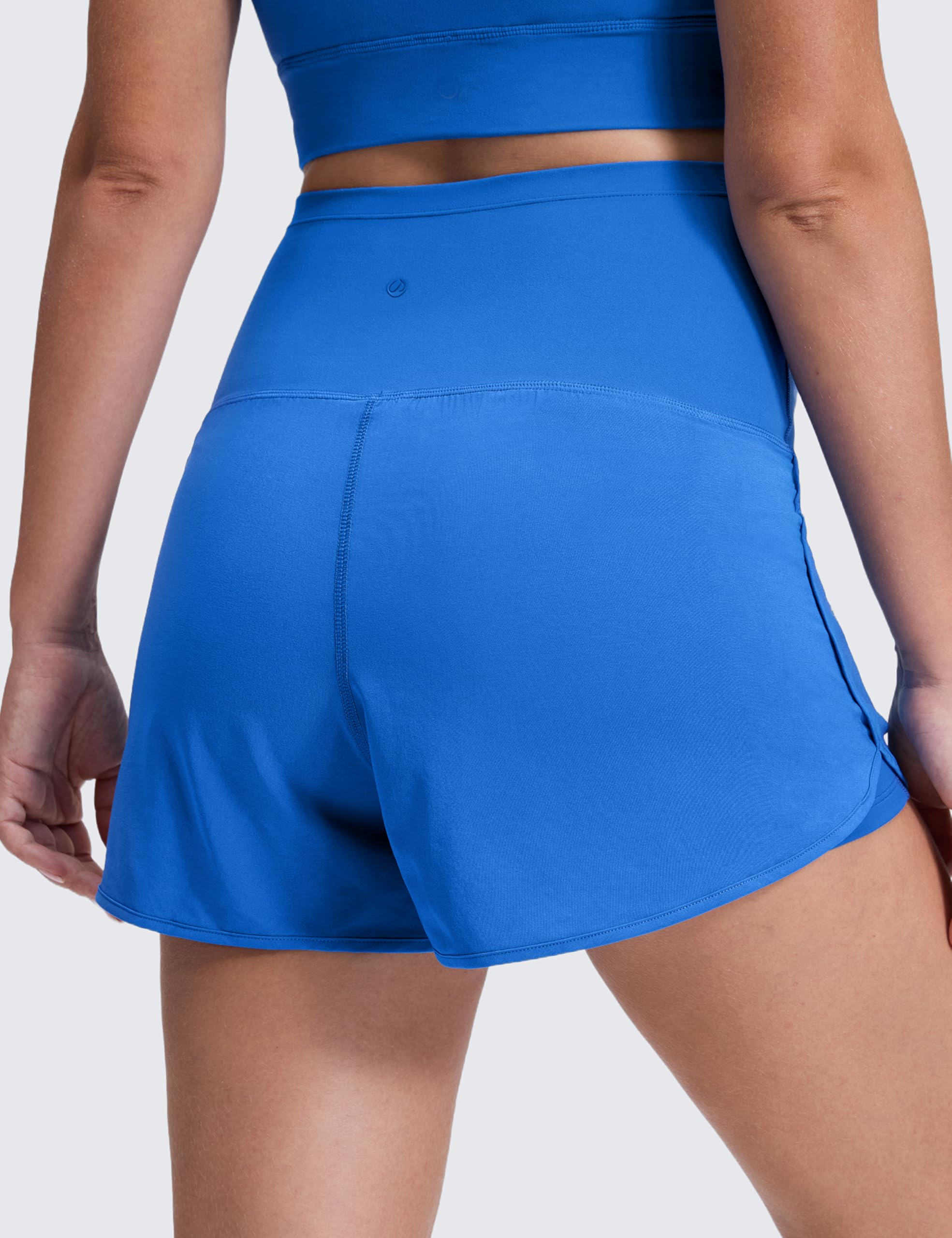 CRZ YOGA Mujeres 2 en 1 Maternidad Entrenamiento Pantalones Cortos sobre Belly Dividir 7.6 cm