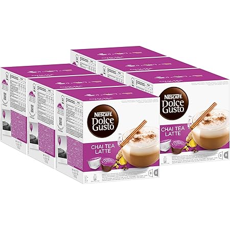 Nescafé Dolce Gusto Chai Tea Latte, Paquete de 6, 6 x 16 Cápsulas (48  Tazas) : Amazon.es: Alimentación y bebidas