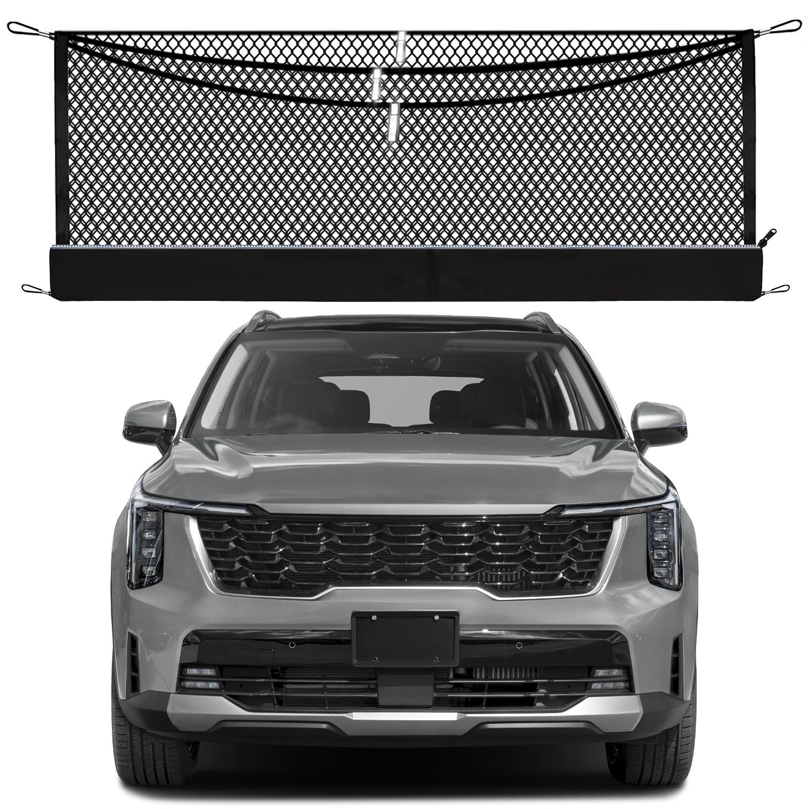 3-Layer Cargo Net for Kia Sorento 2021-2026, Zoned Storage Trunk Net
